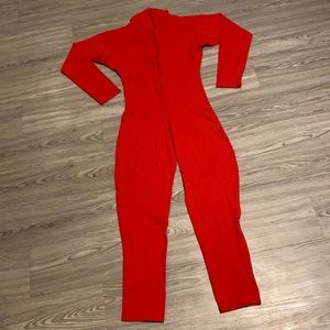 Red zip up Bodysuit
